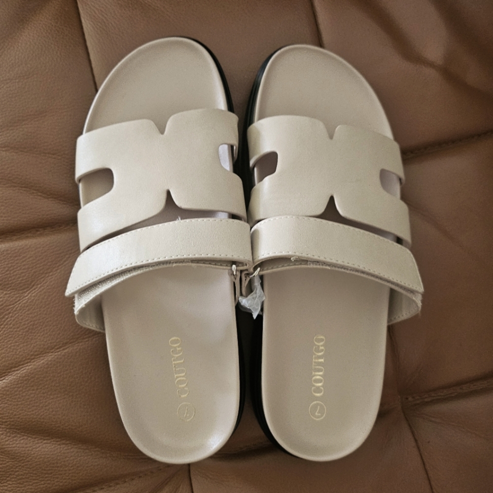 Women's Hayley Chypre Slide Sandals Size 7 Beige